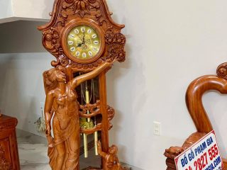 Đồng hồ cây gỗ hương đá