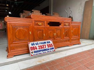 kệ tivi gỗ hương đá 2m2