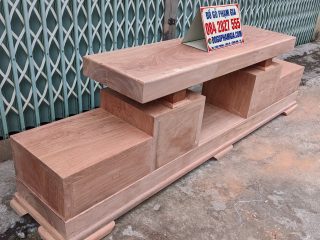 kệ tivi gỗ hương đá nguyên khối