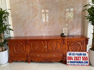 kệ tivi gỗ hương đá