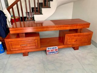 kệ tivi gỗ hương đá nguyên khối