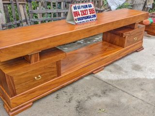 kệ tivi nguyên khối gỗ gõ đỏ cao cấp