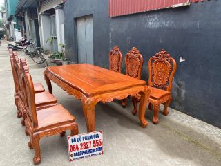 bàn ăn 6 ghế hồng hạc