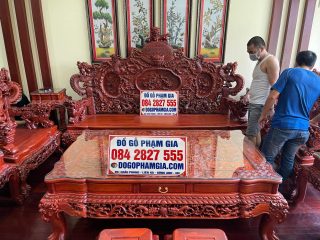 đoản dài rồng đỉnh gỗ hương đỏ