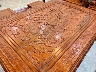 bàn trà đục tay hình tượng tứ linh