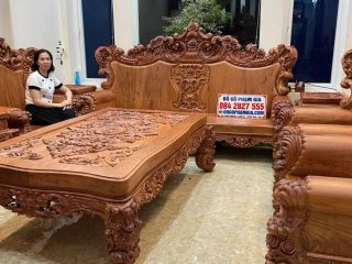 bàn ghế louis hoàng gia nguyên khối hàng víp