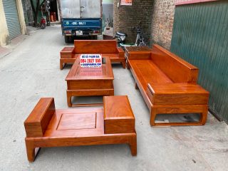 sofa zito gỗ hương đá chân võng choãi