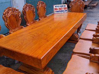bàn gỗ hương đá nguyên khối