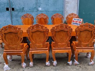 bộ bàn ăn louis hoàng gia 10 ghế