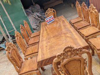 bàn nguyên khối gỗ gõ đỏ