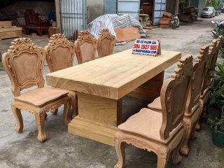 bàn ghế gỗ gõ đỏ bản mộc