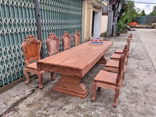 bàn ghế ăn gỗ hương đá