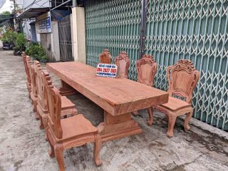 bàn ăn 8 ghế louis hoàng gia