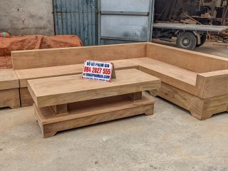 ghế băng gỗ gõ đỏ góc L