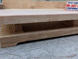 bàn trà gỗ gõ đỏ nguyên khối