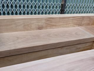 ghế băng dài gỗ gõ đỏ nguyên khối