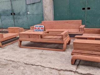 bộ sofa gỗ hương đá cao cấp