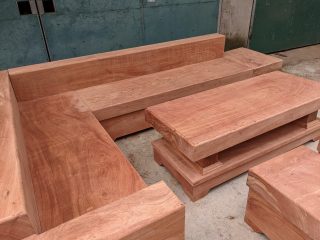 sofa gỗ hương đá hiện đại