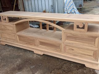 bản mộc mẫu kệ tivi gỗ gõ đỏ cao cấp