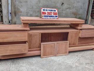 kệ tivi gỗ hương đá hiện đại