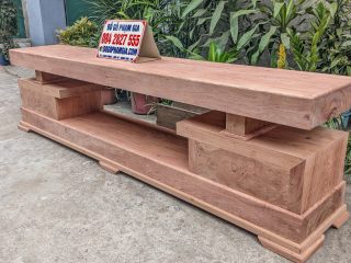 kệ tivi gỗ hương đá nguyên khối
