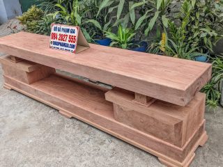 mẫu kệ tivi nguyên khối gỗ hương đá 2 tầng 2 ngăn kéo