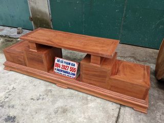 kệ tivi gỗ hương đá gam màu cánh gián