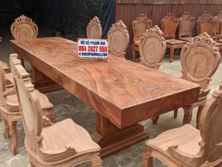 mặt bàn gỗ hương đá nguyên khối