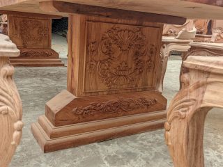 chân bàn nguyên khối gỗ hương đá