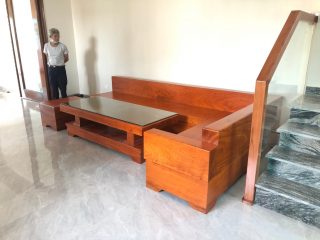 sofa gỗ hương đá cao cấp