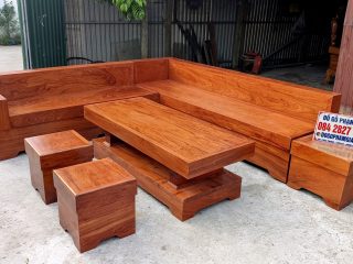 mẫu sofa góc đóng hộp gỗ hương đá