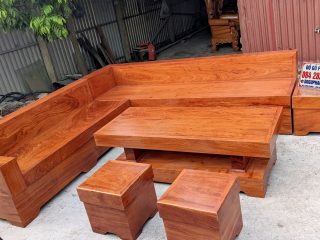 sofa gỗ hương đá sang trọng