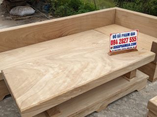 bàn trà gỗ hương đá nguyên khối