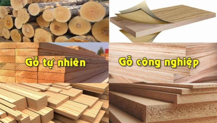 gỗ tự nhiên và gỗ công nghiệp