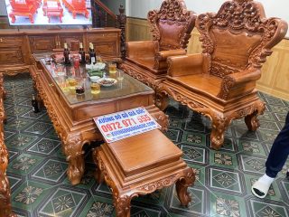 mẫu đôn ngồi gỗ hương đá tiện dụng