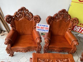 bộ bàn ghế louis hoàng gia gồm 4 ghế đơn