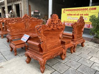 bộ bàn ghế gỗ hương đá cao cấp 100%