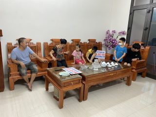 bàn ghế phòng khách gỗ hương đá