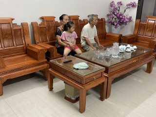 bộ bàn ghế âu á gỗ hương đá chất lượng