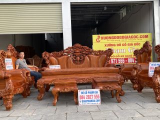 bộ bàn ghế hoàng gia gỗ gõ đỏ