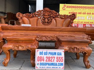 đôn ngồi gỗ gõ đỏ