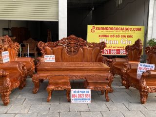bàn ghế hoàng gia gỗ gõ đỏ cao cấp