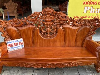 đoản gỗ gõ đỏ đục mẫu louis hoàng gia