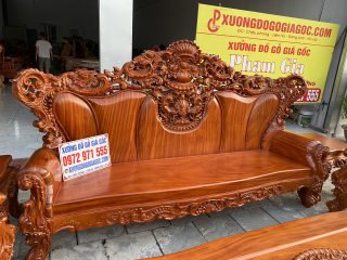 đoản dài gỗ gõ đỏ louis hoàng gia