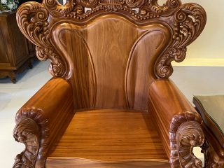 ghế đơn louis hoàng gia gỗ hương