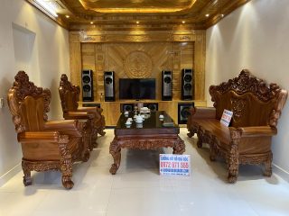 bàn ghế louis hoàng gia 6 món