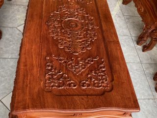bàn trà chữ nhật gỗ hương đá