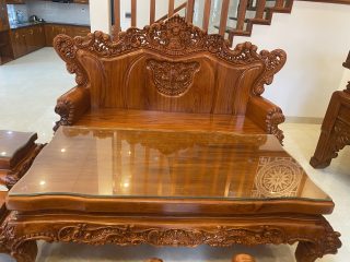 Siêu Phẩm Bàn Ghế Louis Hoàng Gia V10 Gỗ Gõ Đỏ Nguyên Khối (Anh Hào, Hưng Yên) của Đồ Gỗ Phạm Gia
