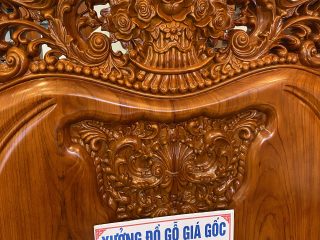 họa tiết hoa lá tây hàng đục thủ công