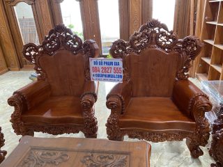 ghế đơn louis hoàng gia gỗ hương đá